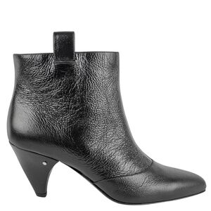 Nib $860 Laurence Dacade Black Leather Ankle Boots